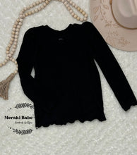 Load image into Gallery viewer, Blythe Black 4 T Puff Shoulder Long Sleeve Top