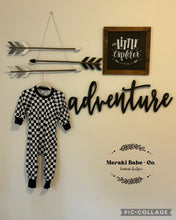 Load image into Gallery viewer, Meadow Romper Black and White Check 626