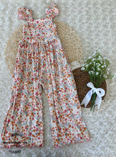 Load image into Gallery viewer, Natalia Romper Floral with Ruffled Straps Wide Long Flow Pants 726