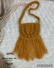 Load image into Gallery viewer, Bitty Mini Boho Crochet Bag with Fringe Sweet Gift
