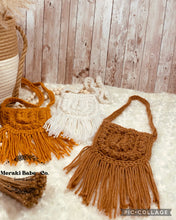 Load image into Gallery viewer, Bitty Mini Boho Crochet Bag with Fringe Sweet Gift
