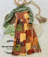 Load image into Gallery viewer, Chloe Pants Romper  &amp; Sweater Gorgeous Fall Look Patchwork Set 817
