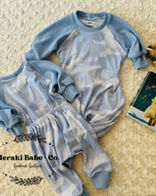 Load image into Gallery viewer, Meadow Romper Blue Camo 817

